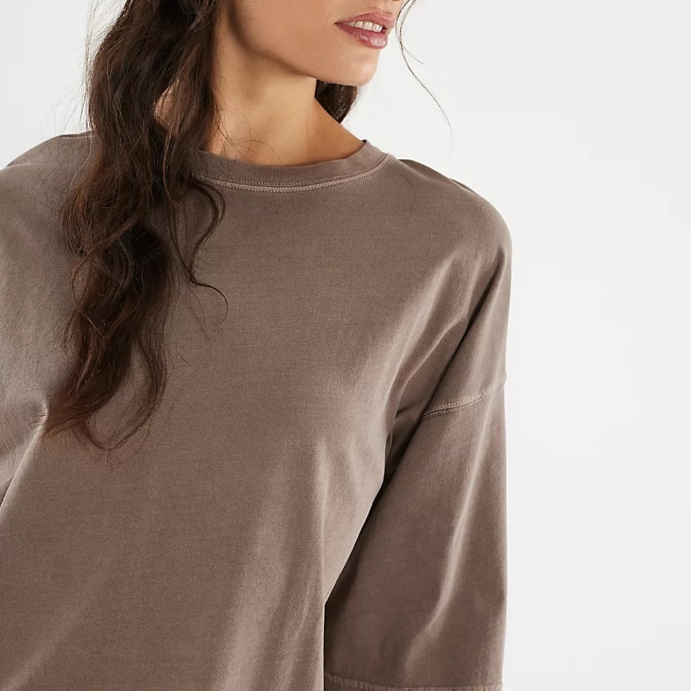 **NWOTS** FP X We The Free Perfect Oversized Tee In Dusted Cocoa. Size M. - Picture 5 of 10